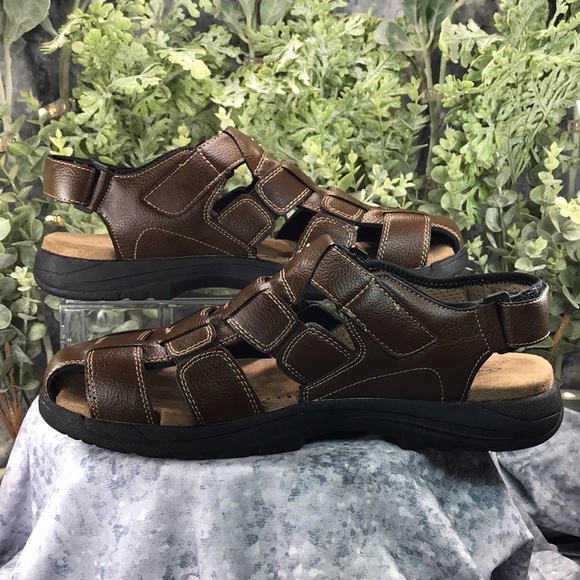 St. John’s Bay Coast Brown Fisherman Velcro Sandals Men’s 12M ☀️Brand NEW☀️ - Picture 5 of 13